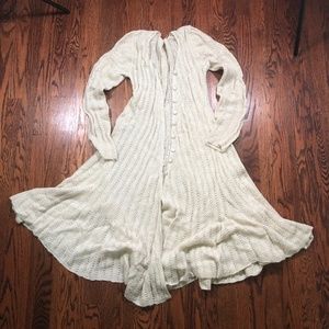 Free People - Cream Flare Cardigan